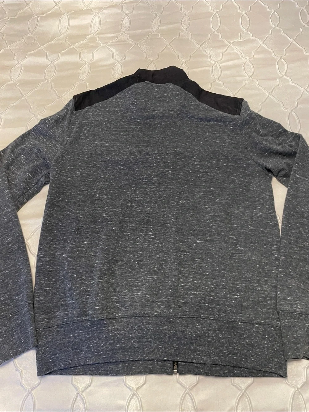 Banana Republic Men's Heather Gray Zip-Up Sweater Jacket